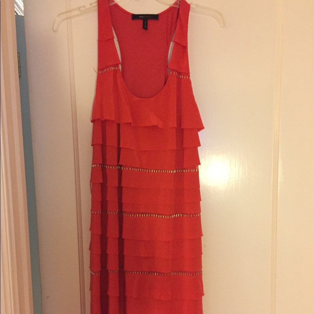 BCBG coral dress